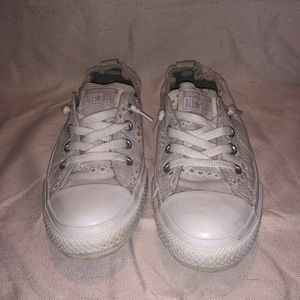 White Lace Slip-on Converse
